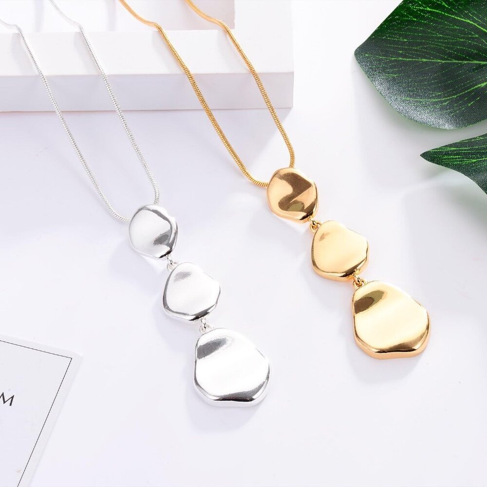 Statement Multi-Layer Y Necklace 28" Adjustable G… - image 5